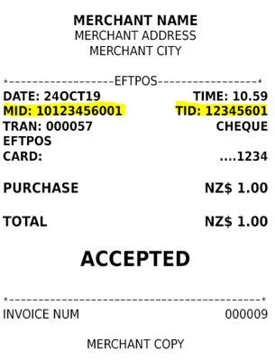 terminal id и merchant id
